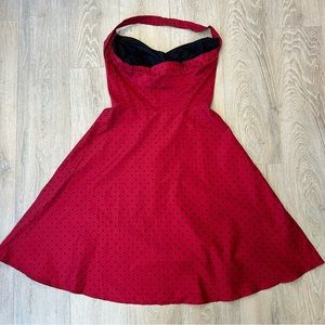 Stop Staring Red Halter A-Line Cocktail Dress